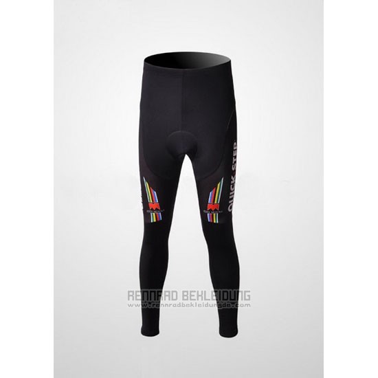 2010 Fahrradbekleidung Quick Step Champion Belgien Trikot Langarm und Tragerhose